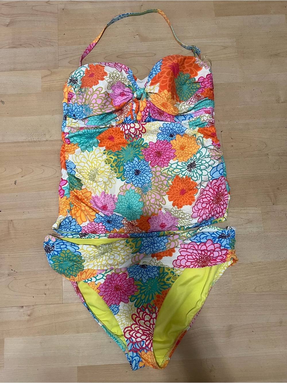 Floral Tankini Swimsuit in Multi-Color Blue Rod Beattie